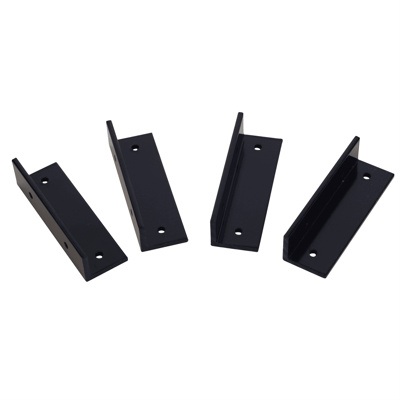 ProtectorAl 25 X 20 X 80mm Black Easy Screen Fixing Brackets 4 Pack
