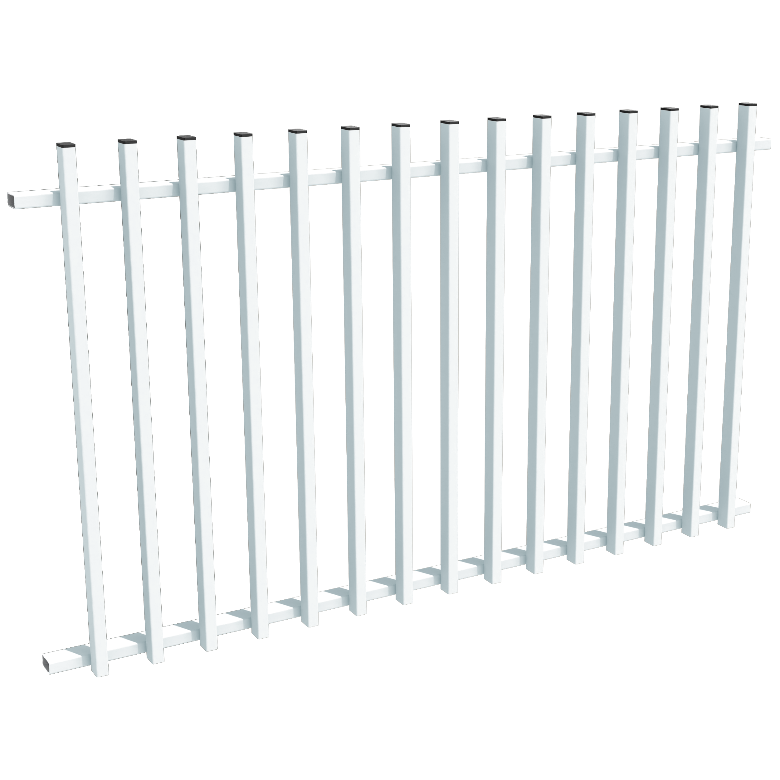 1800wx1050h Batten Balustrade 8.pearl White Gloss