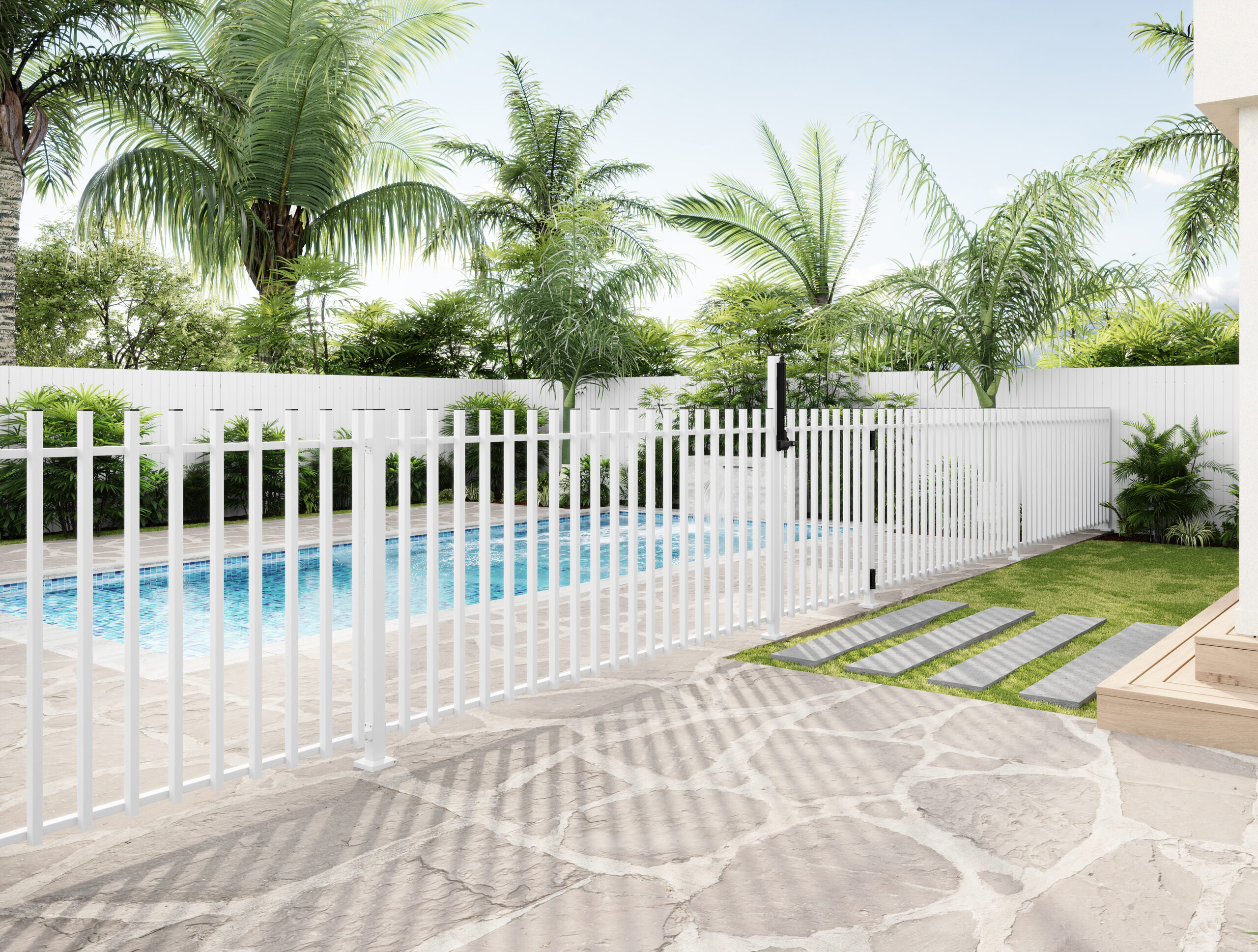 481065 Pool Boundary Fence Fence Lifestyle White 6k Cropped