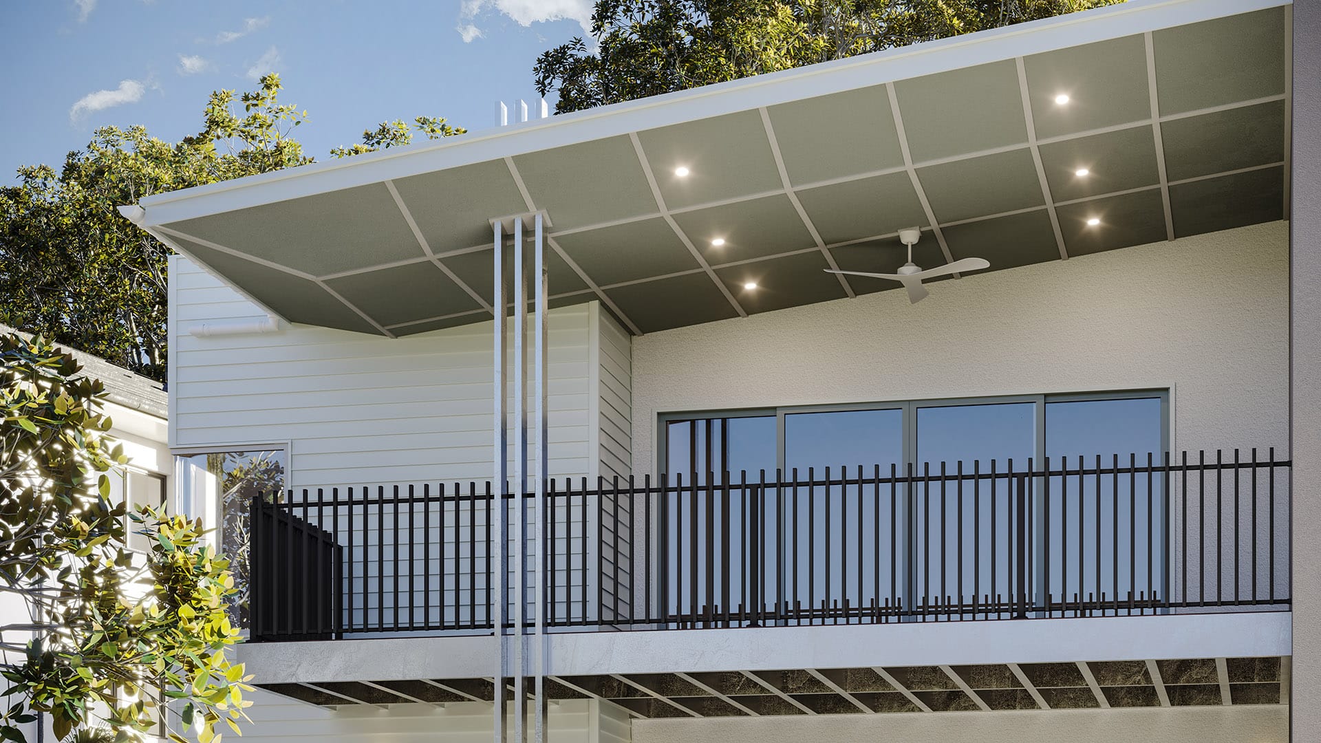 Batten Balustrade Satin Black